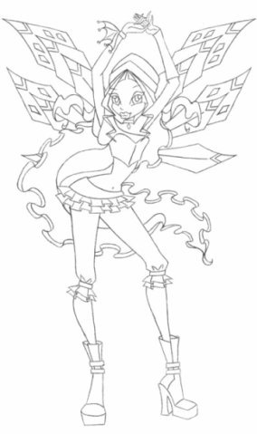 Раскраска Лейла Трасикс