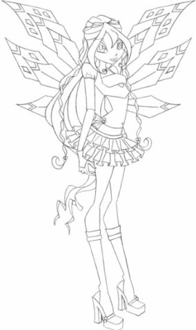 Раскраска Блум трасикс винкс