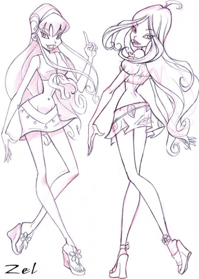 Раскраска подружки винкс