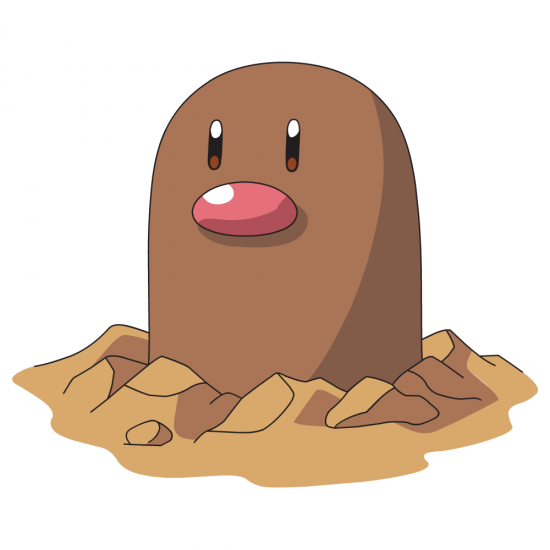 Картинка покемон Диглетт / diglett
