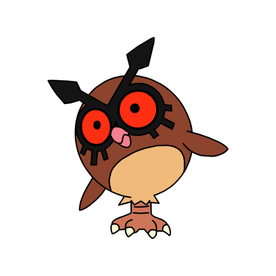Картинка покемон Хутхут / hoothoot