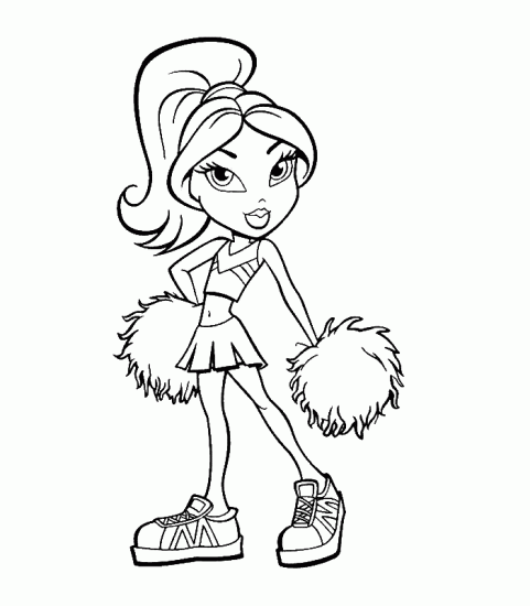 Раскраска Братц спортсменка