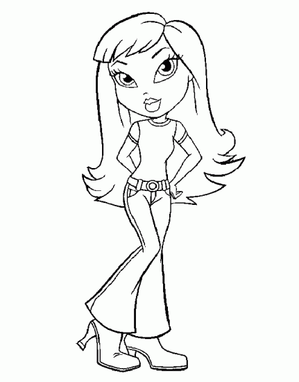 Раскраска милая Братц