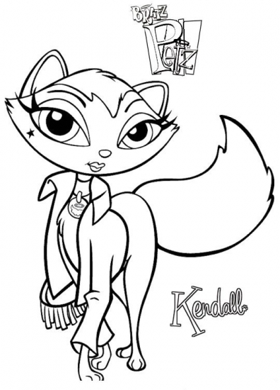 Раскраска кошечка Братц