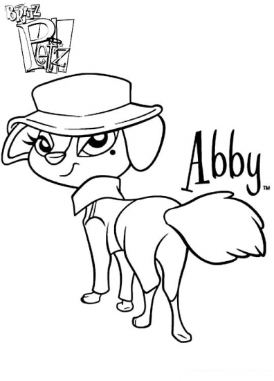 Раскраска собачка Братц