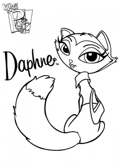 Раскраска кошечка Братц