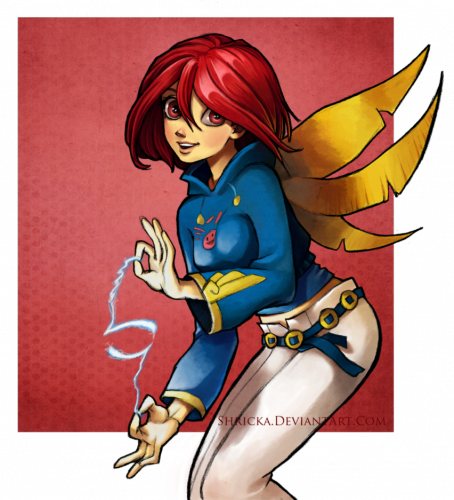 Чародейка Вилл в наряде ангела Мику