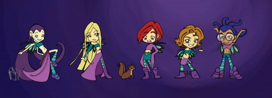 Чародейки в стили чиби, фанарт