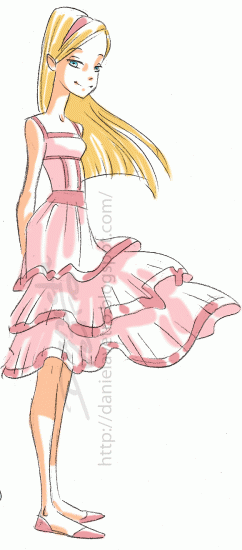 Корнелия, зарисовка одежды от художника комикса