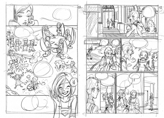 Зарисовка из 115 части комикса чародеек