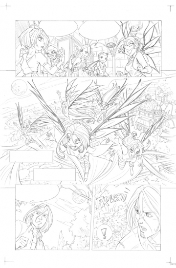 Рисунок комикса чародеек