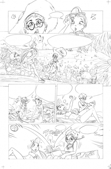 Рисунок комикса чародеек