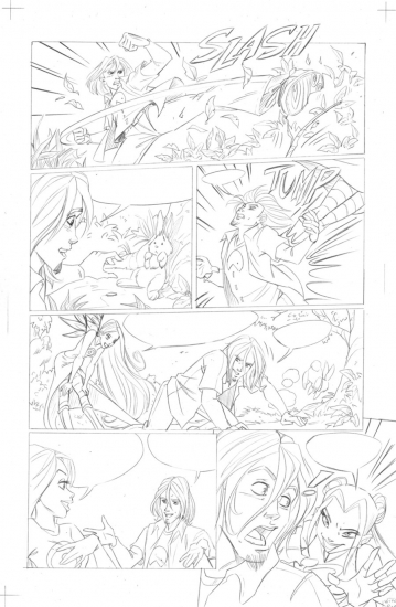 Рисунок комикса чародеек