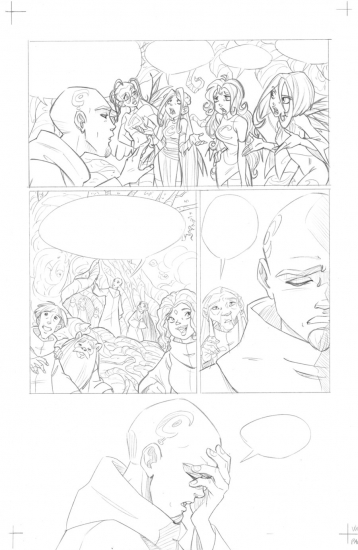 Рисунок комикса чародеек