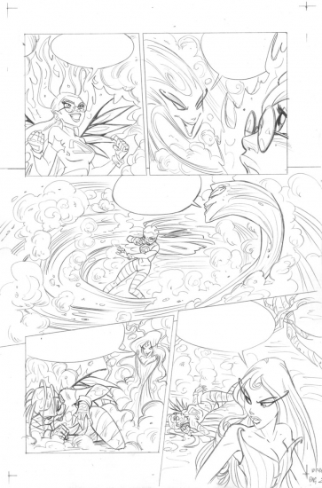 Рисунок комикса чародеек