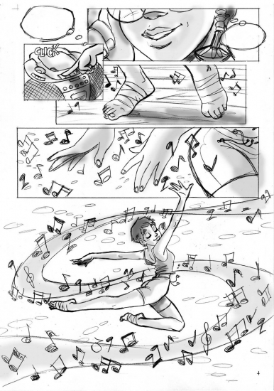 Набросок страницы комикса Чародеек