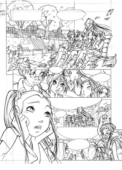 Набросок к комиксу Чародеек WITCH