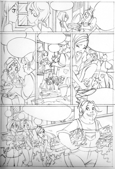 Набросок к комиксу Чародеек WITCH