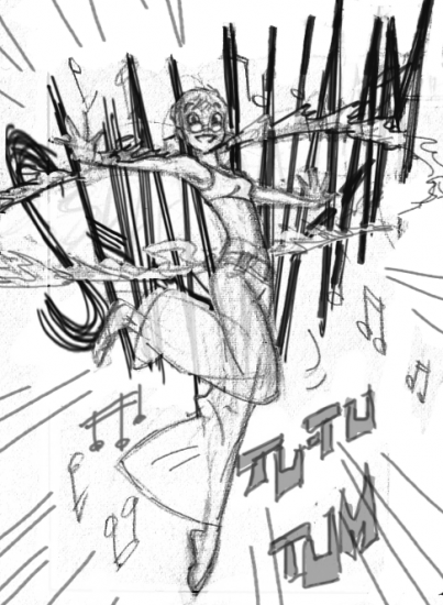 Набросок Тарани от художницы Чародеек