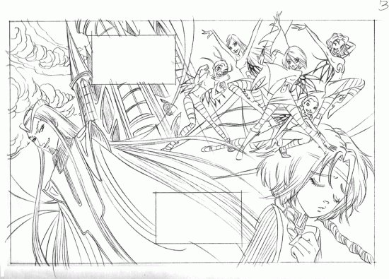 Набросок к комиксу Чародеек WITCH