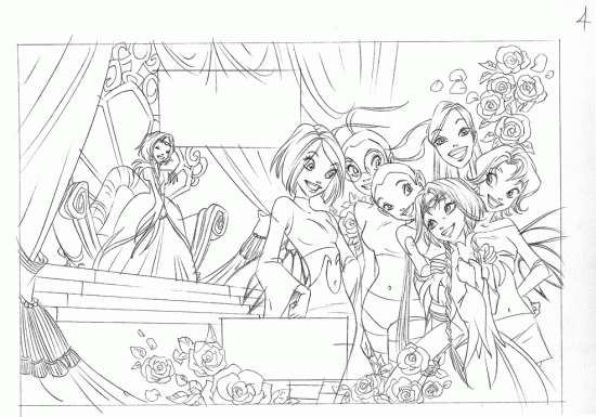 Набросок к комиксу Чародеек WITCH