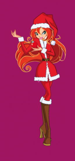 Блум в рождественском костюме