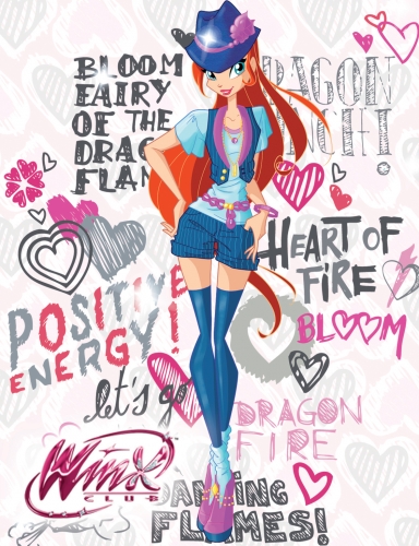 Блум в шляпке в полный рост