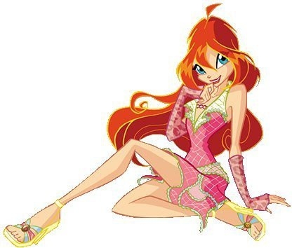 Блум в красивом наряде