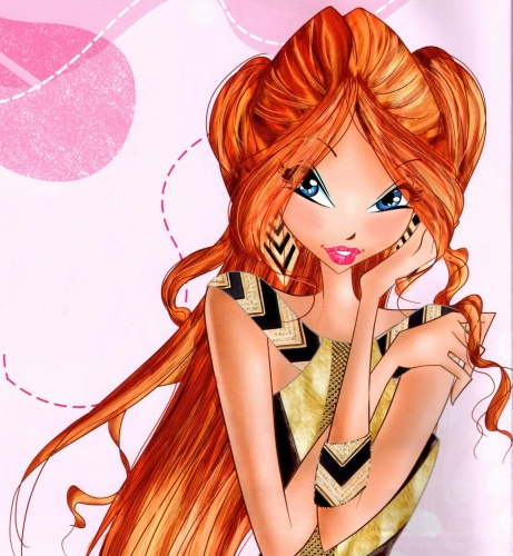 Красивая картинка Блум Fashion Gold, наряд для путешествий во времени