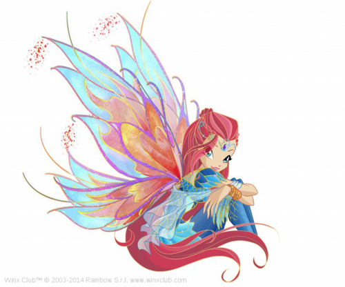 Блум обхватила колени, превращение Блумикс