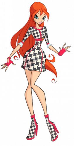 Винкс Блум, черно-белый наряд 6 сезон