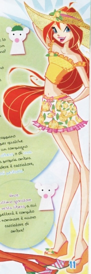 Блум в шляпке Фруктовый бар, картинка из итальянского журнала винкс 76