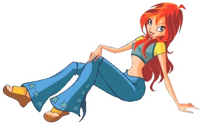 Блум в обычном наряде