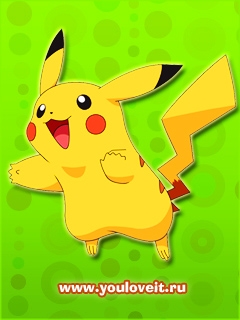 Картинка для мобильного покемон Пикачу 240 на 320