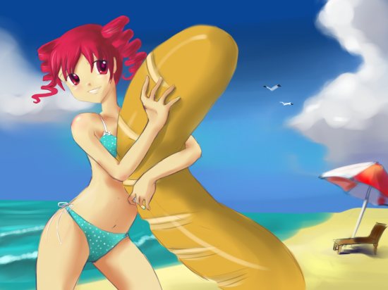 Kasane Teto на пляже