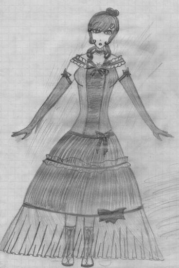 Девушка в платье. Аффтар Кира-тян.