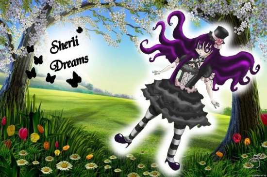 Шерли на полянке.