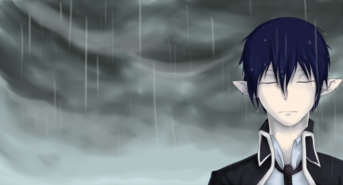Standing in the rain...