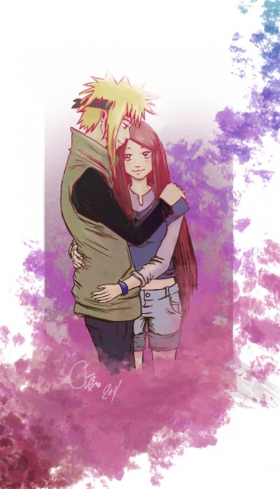 Минато и Кушина красивая картинка