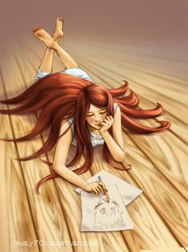 Кушина рисует Минато