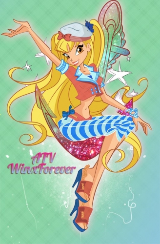 Стелла в наряде 5 сезона, Морской Стиль обработка картинки WinxForever
