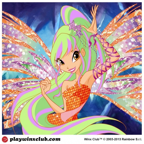 Стелла Сиреникс, с цветными прядями