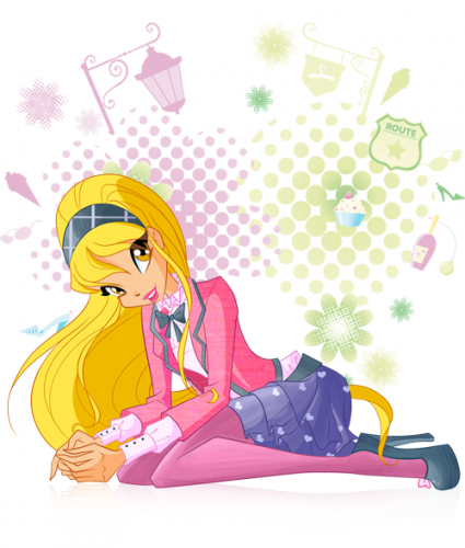 Стелла в школьной форме