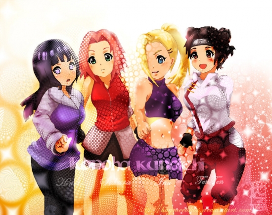 Хината, Сакура, Ино и Тентен