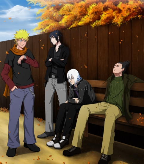 Парни ждут девушек (Наруто, Саске, Шикамару, Суигетсу)