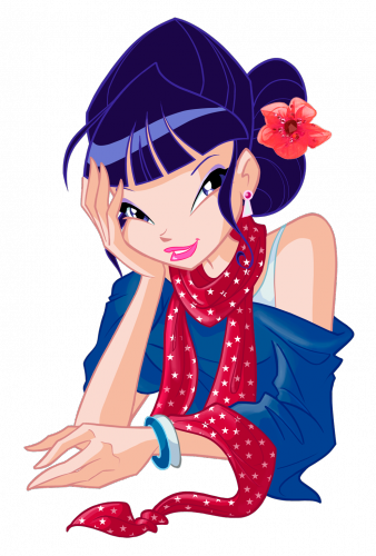 Муза романтичный наряд с шарфиком, стиль кафе