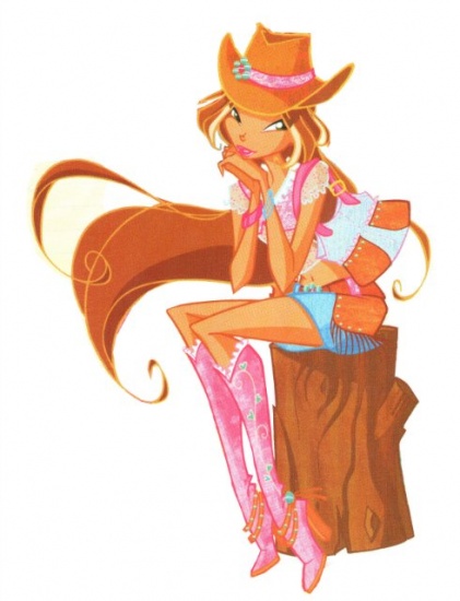 Флора в ковбойском наряде