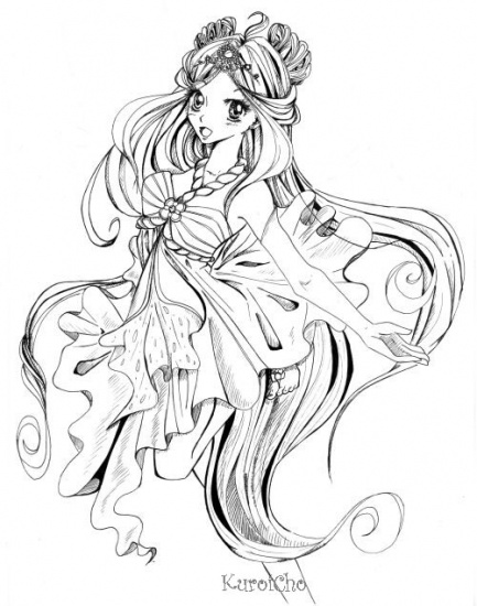 Фанарт Флоры в аниме стиле