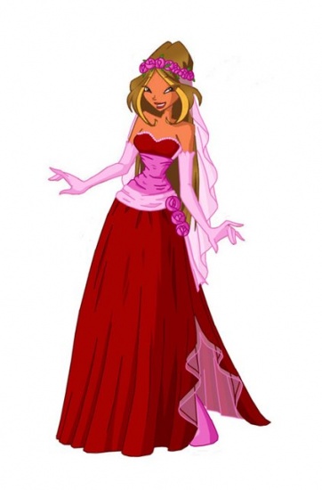 Флора в наряде принцессы