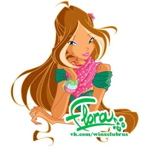 Новая официальная картинка с Флорой кофейный стиль